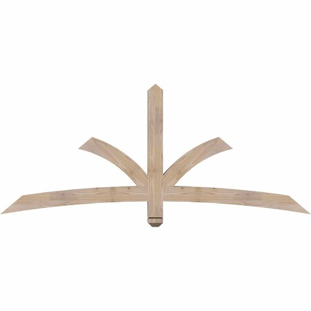 Ekena Millwork Davenport Smooth Timber Gable Bracket, Douglas Fir, 72"W x 30"H x 3 1/2"D x 3 1/2"F, 10/12 Pitch GBW072X30X0404DAV00SDF